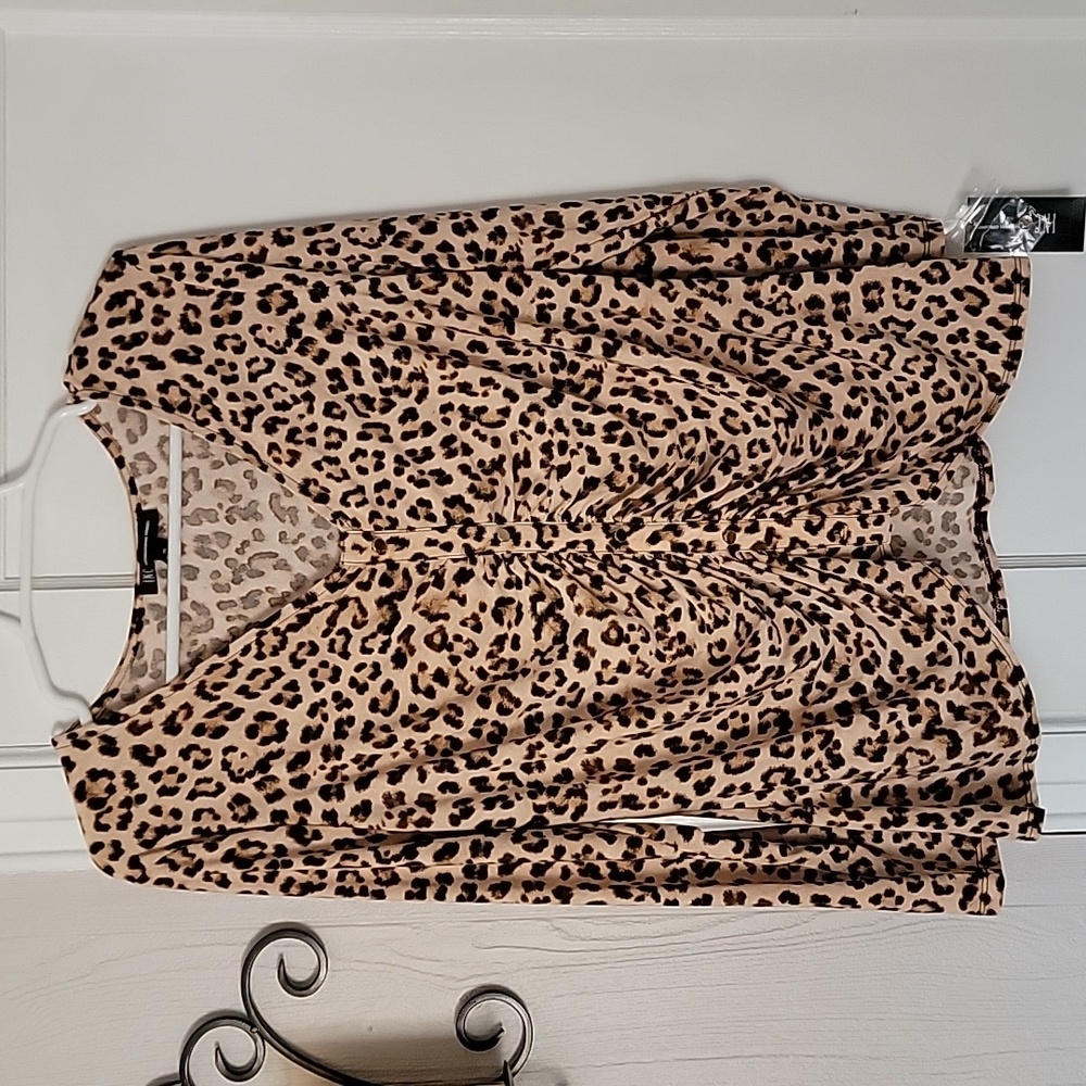 INC animal print blouse